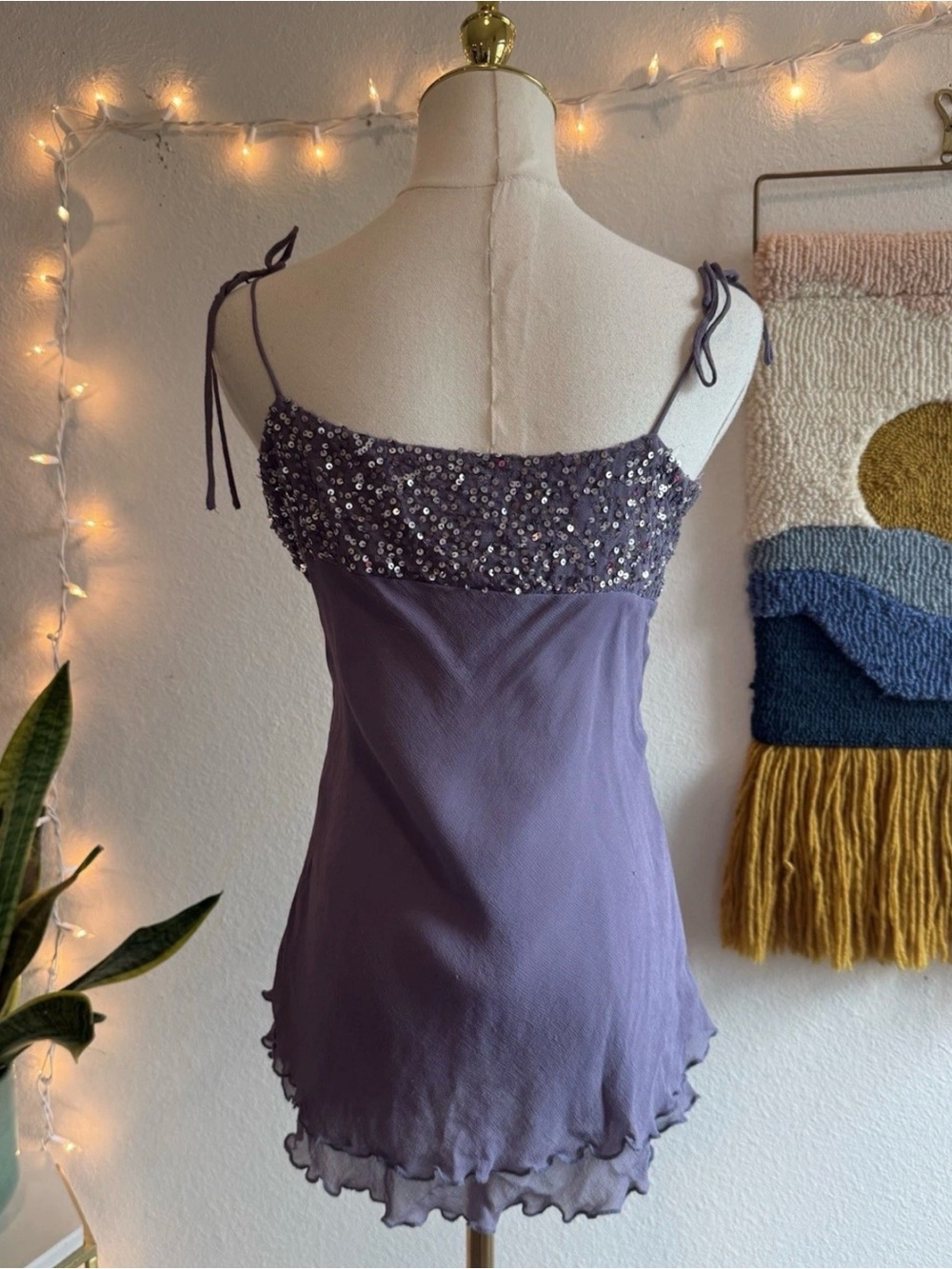 To The Max Sequin Lace Camisole Top
4 Lilac Fairy Sexy Barbie Y2k Glam Rock - Picture 3 of 6